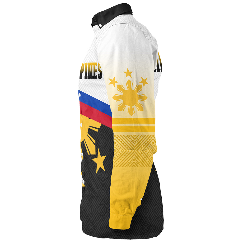 Philippines Filipinos Long Sleeve Shirt Sport Style Pattern Yakan Fabric