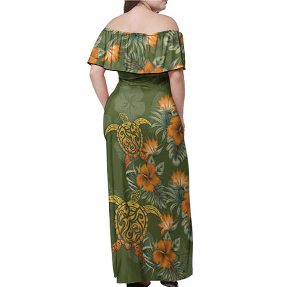 Philippines Polynesian Pattern Combo Dress And Shirt Tropical Summer