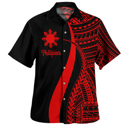 Philippines Filipinos Custom Personalised Hawaiian Shirt Polynesian Tentacle Tribal Pattern