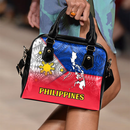Philippines Filipinos Map And Flag Color Style Shoulder Handbag