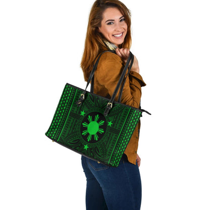 Philippines Filipino Sun Tribal Patterns Leather Totes