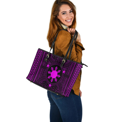 Philippines Filipino Sun Tribal Patterns Leather Totes