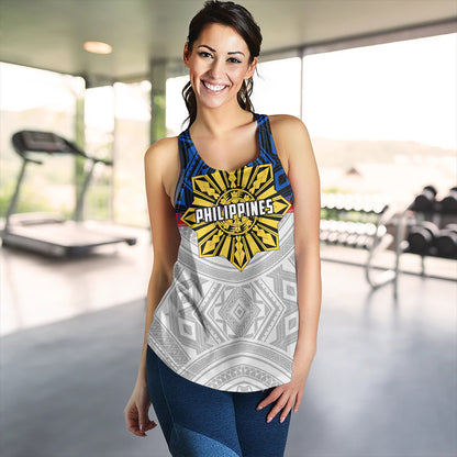 Philippines Women Tank Filipino Tribal Sun Flag