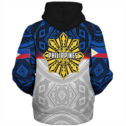 Philippines Sherpa Hoodie Filipino Tribal Sun Flag
