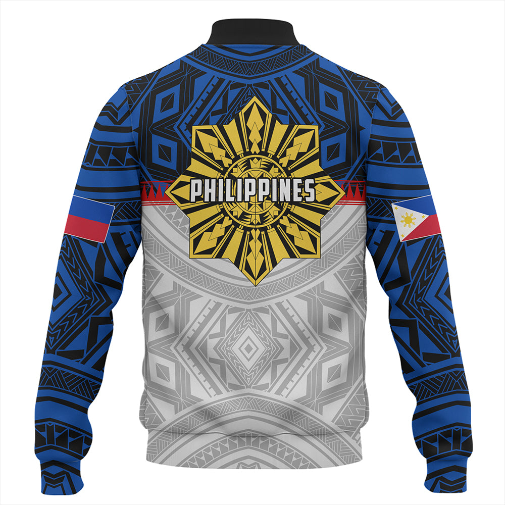 Philippines Baseball Jacket Filipino Tribal Sun Flag