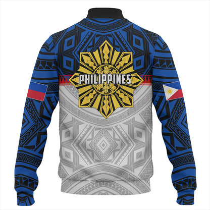 Philippines Baseball Jacket Filipino Tribal Sun Flag