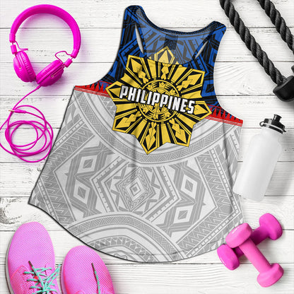 Philippines Women Tank Filipino Tribal Sun Flag