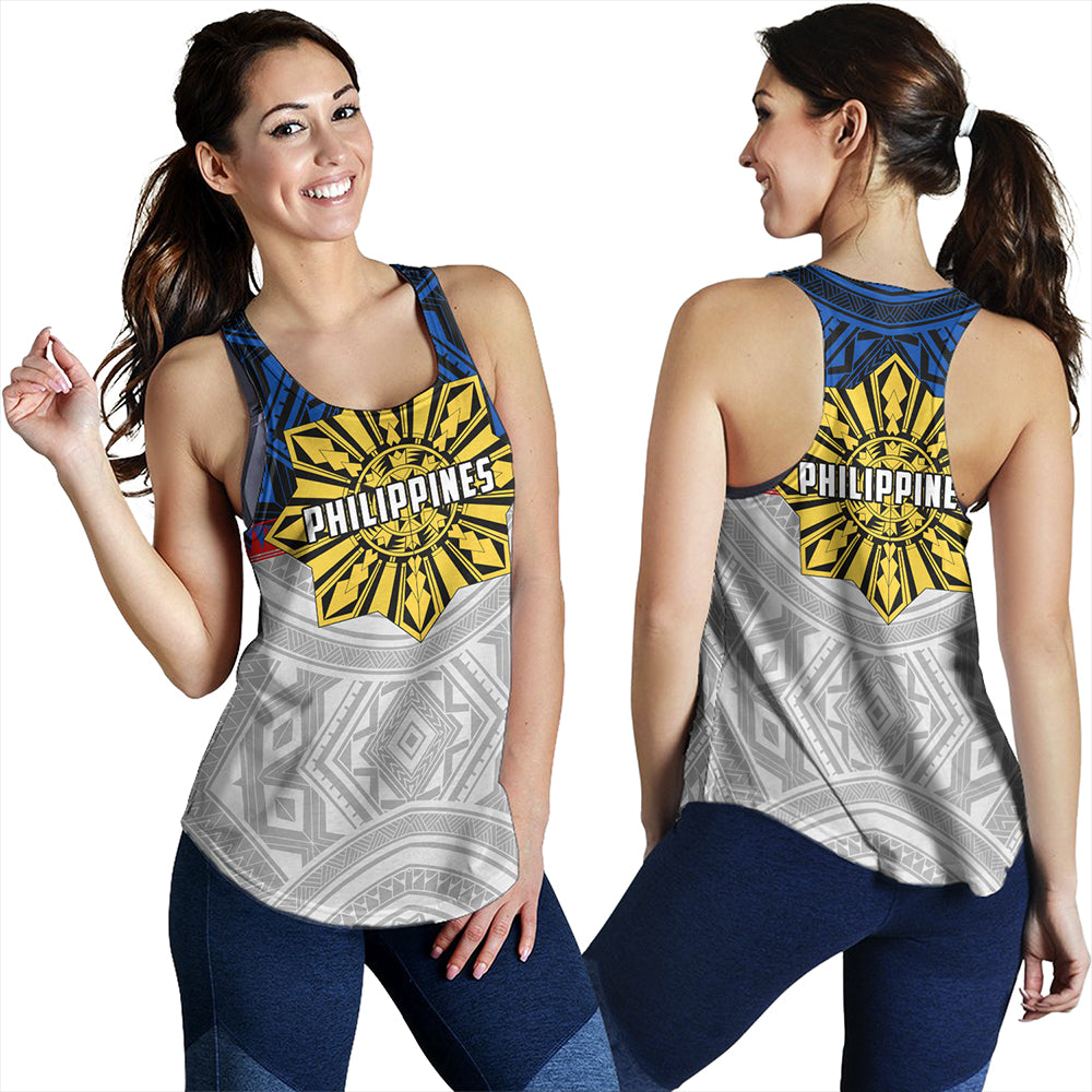 Philippines Women Tank Filipino Tribal Sun Flag