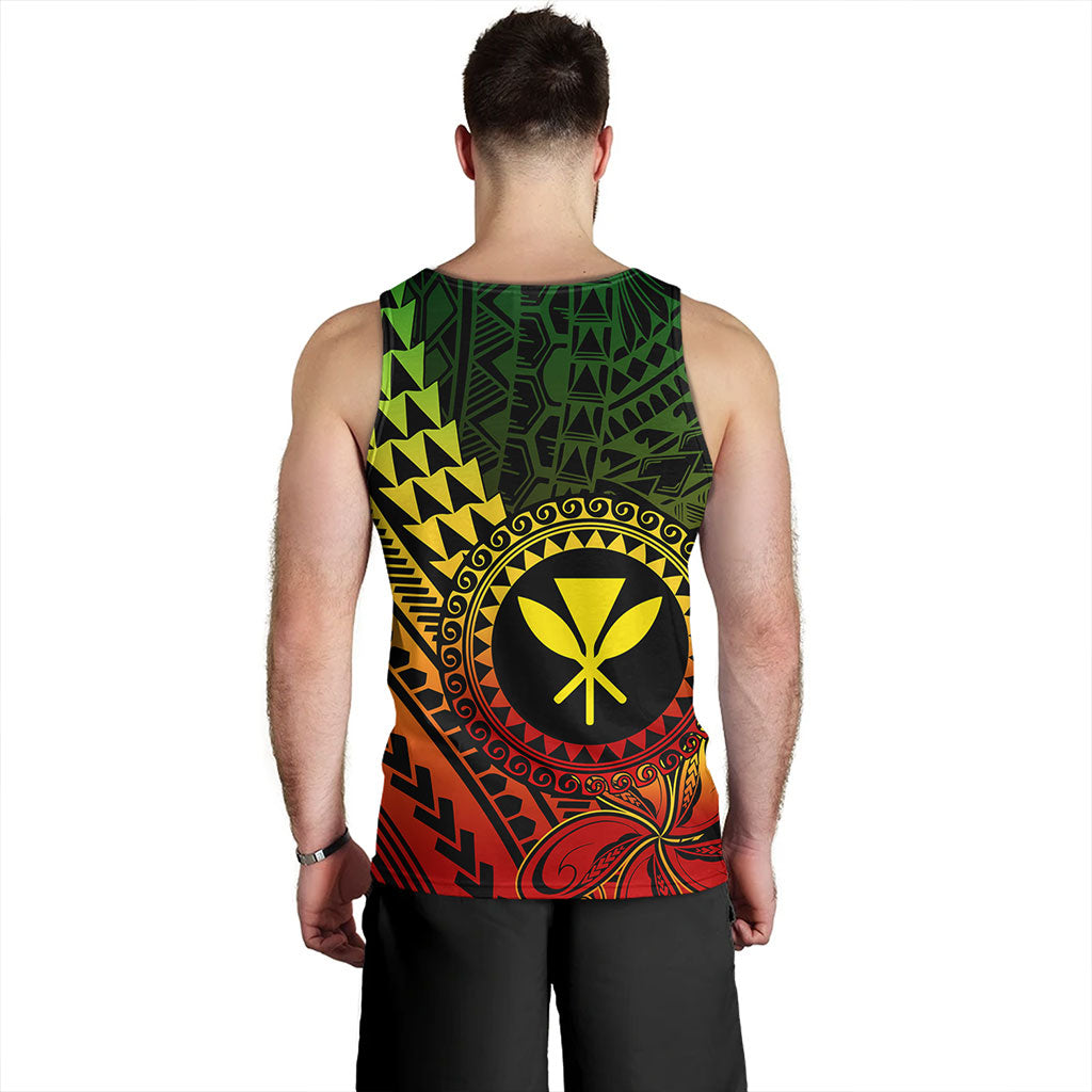 Hawaii Tank Top Polynesian Style With Coat Of Arms And Map