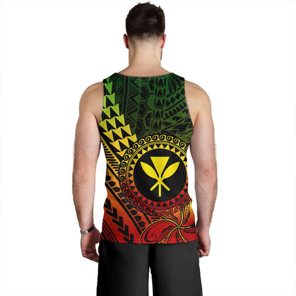 Hawaii Tank Top Polynesian Style With Coat Of Arms And Map