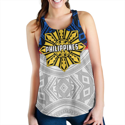 Philippines Women Tank Filipino Tribal Sun Flag