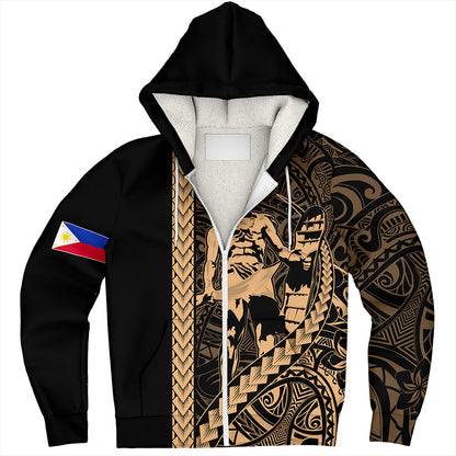 Philippines Filipinos Sherpa Hoodie Tribal Polynesia Lapu Lapu