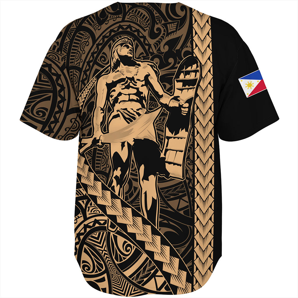 Philippines Filipinos Baseball Shirt Tribal Polynesia Lapu Lapu