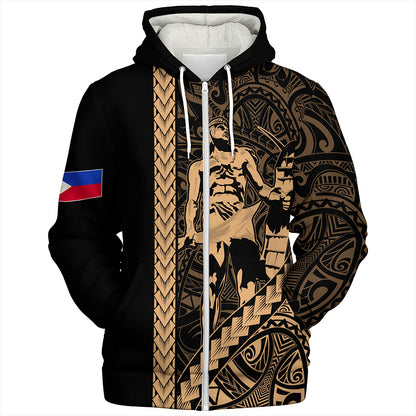Philippines Filipinos Sherpa Hoodie Tribal Polynesia Lapu Lapu