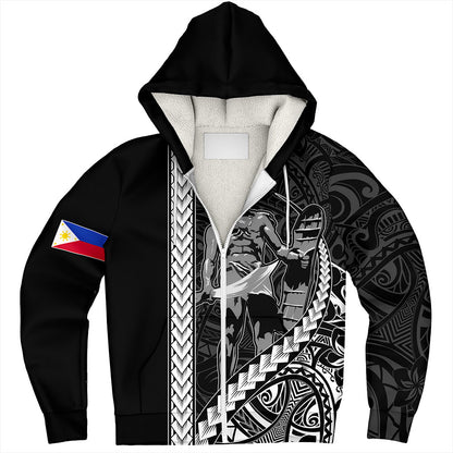 Philippines Filipinos Sherpa Hoodie Tribal Polynesia Lapu Lapu