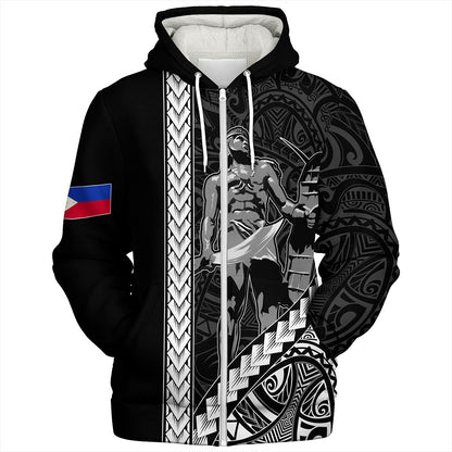 Philippines Filipinos Sherpa Hoodie Tribal Polynesia Lapu Lapu