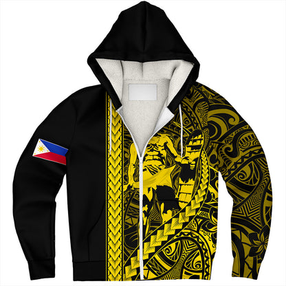 Philippines Filipinos Sherpa Hoodie Tribal Polynesia Lapu Lapu