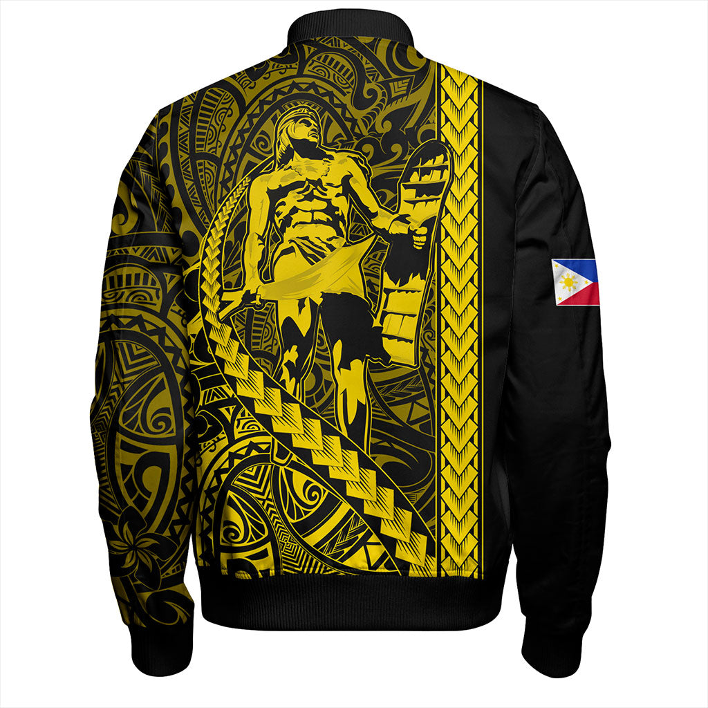 Philippines Filipinos Bomber Jacket Tribal Polynesia Lapu Lapu