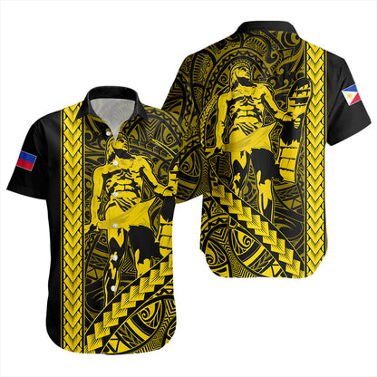 Philippines Filipinos Short Sleeve Shirt Tribal Polynesia Lapu Lapu
