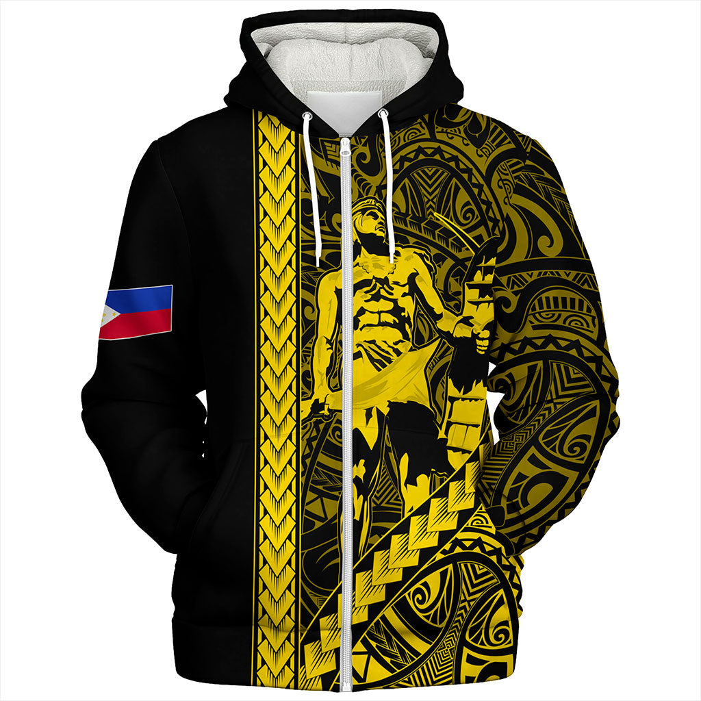Philippines Filipinos Sherpa Hoodie Tribal Polynesia Lapu Lapu
