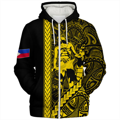 Philippines Filipinos Sherpa Hoodie Tribal Polynesia Lapu Lapu