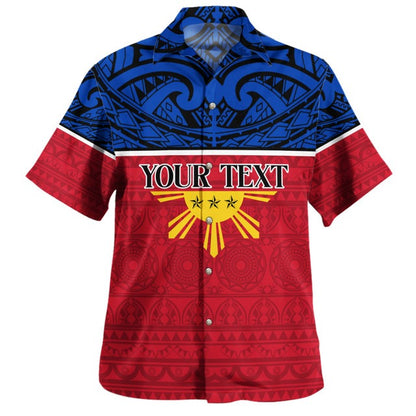 Philippines Filipinos Custom Personalised Hawaiian Shirt Coat Of Arms Tribal Patterns Style