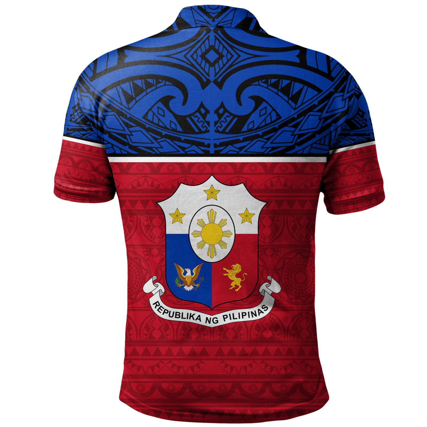 Philippines Filipinos Custom Personalised Polo Shirt Coat Of Arms Tribal Patterns Style
