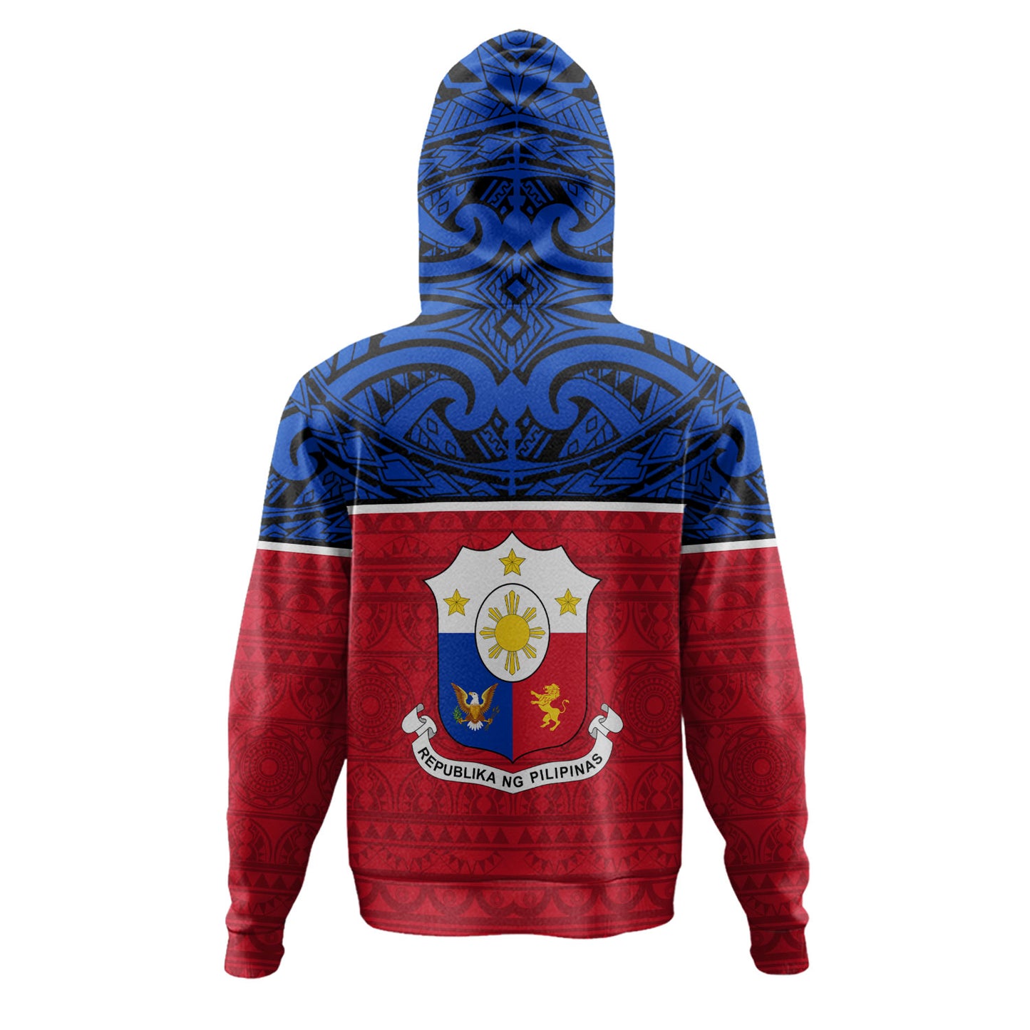 Philippines Filipinos Custom Personalised Hoodie Coat Of Arms Tribal Patterns Style