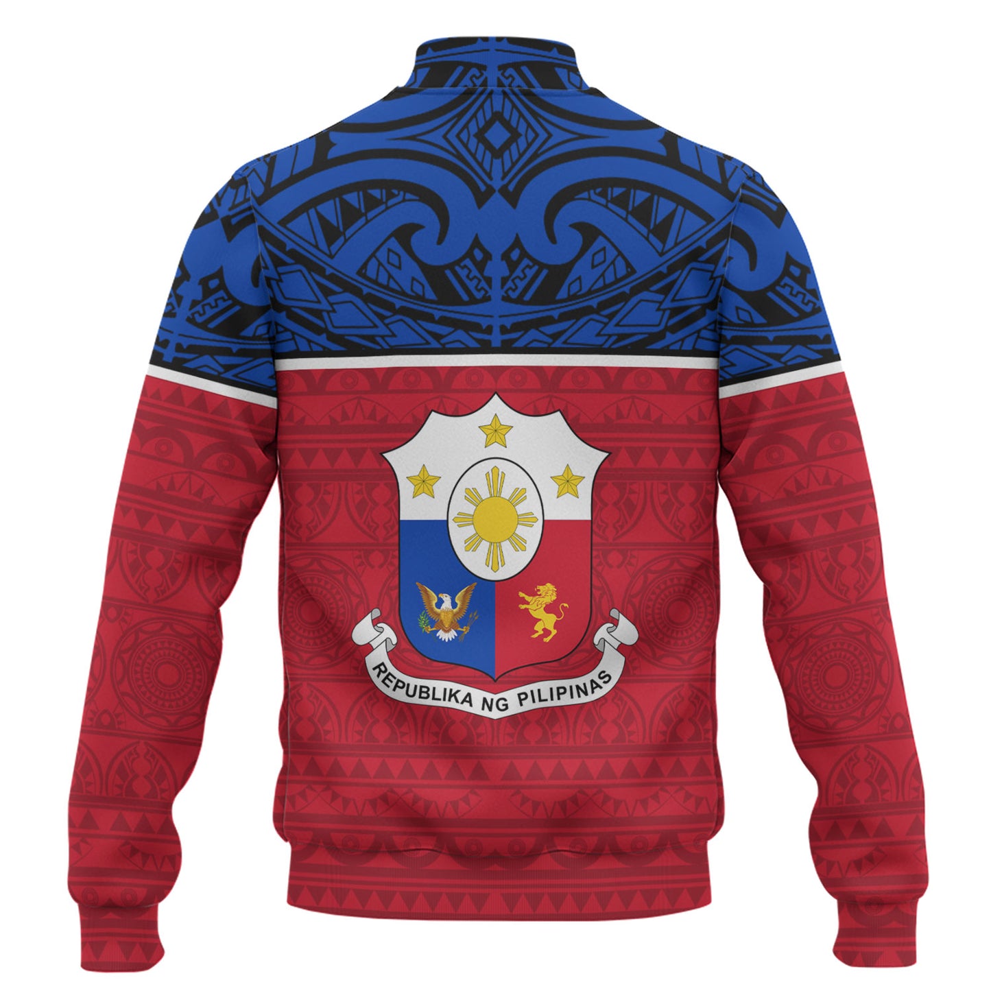Philippines Filipinos Custom Personalised Baseball Jacket Coat Of Arms Tribal Patterns Style