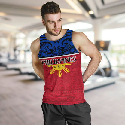 Philippines Filipinos Custom Personalised Tank Top Coat Of Arms Tribal Patterns Style