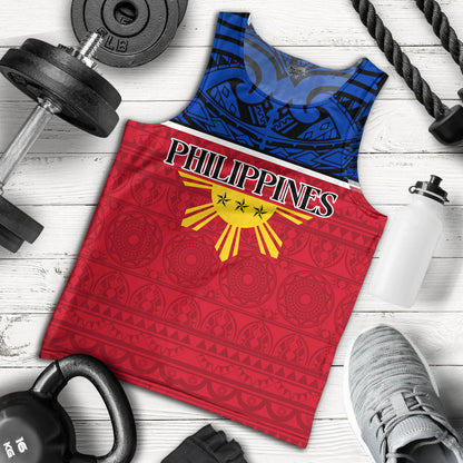 Philippines Filipinos Custom Personalised Tank Top Coat Of Arms Tribal Patterns Style