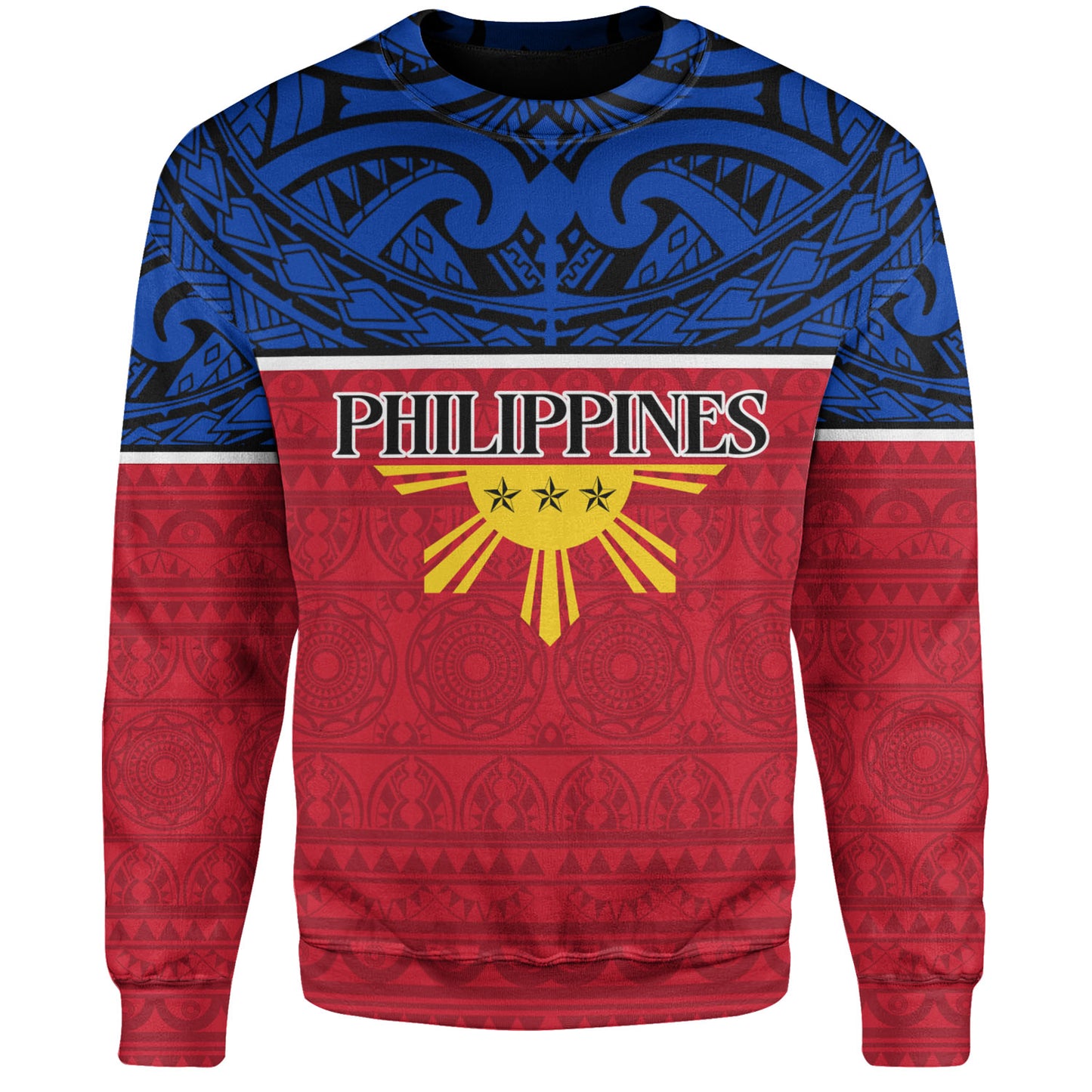 Philippines Filipinos Custom Personalised Sweatshirt Coat Of Arms Tribal Patterns Style