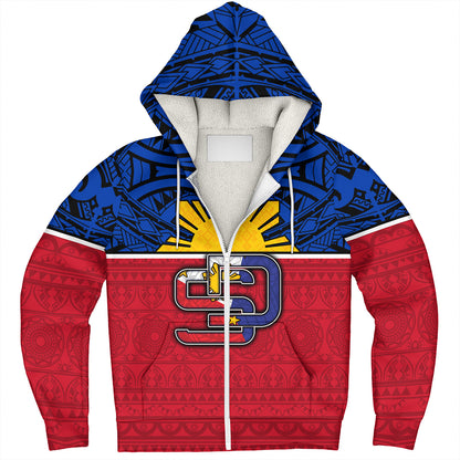 Philippines Filipinos Custom Personalised Sherpa Hoodie San Diego Tribal Patterns Style