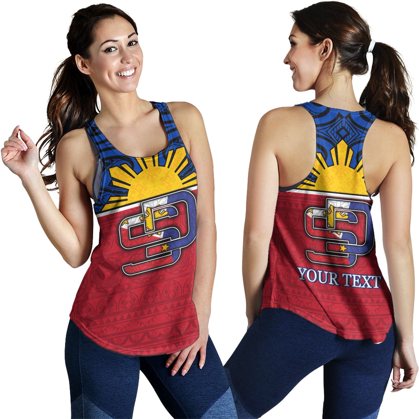 Philippines Filipinos Custom Personalised Women Tank San Diego Tribal Patterns Style