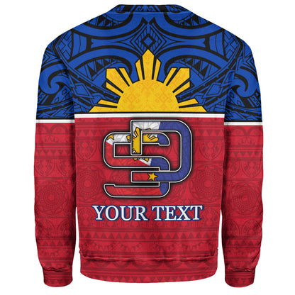 Philippines Filipinos Custom Personalised Sweatshirt San Diego Tribal Patterns Style