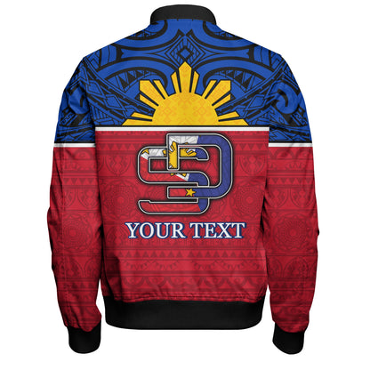 Philippines Filipinos Custom Personalised Bomber Jacket San Diego Tribal Patterns Style