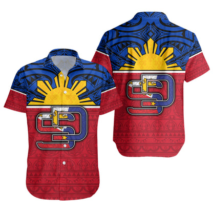 Philippines Filipinos Custom Personalised Short Sleeve Shirt San Diego Tribal Patterns Style
