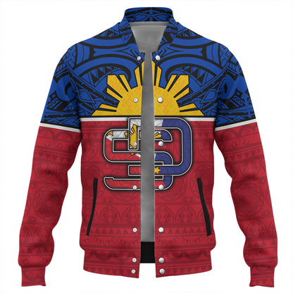 Philippines Filipinos Custom Personalised Baseball Jacket San Diego Tribal Patterns Style