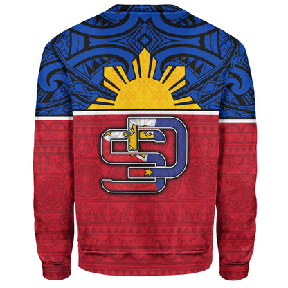 Philippines Filipinos Custom Personalised Sweatshirt San Diego Tribal Patterns Style