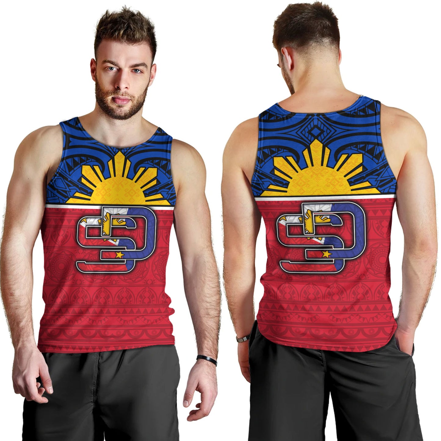 Philippines Filipinos Custom Personalised Tank Top San Diego Tribal Patterns Style