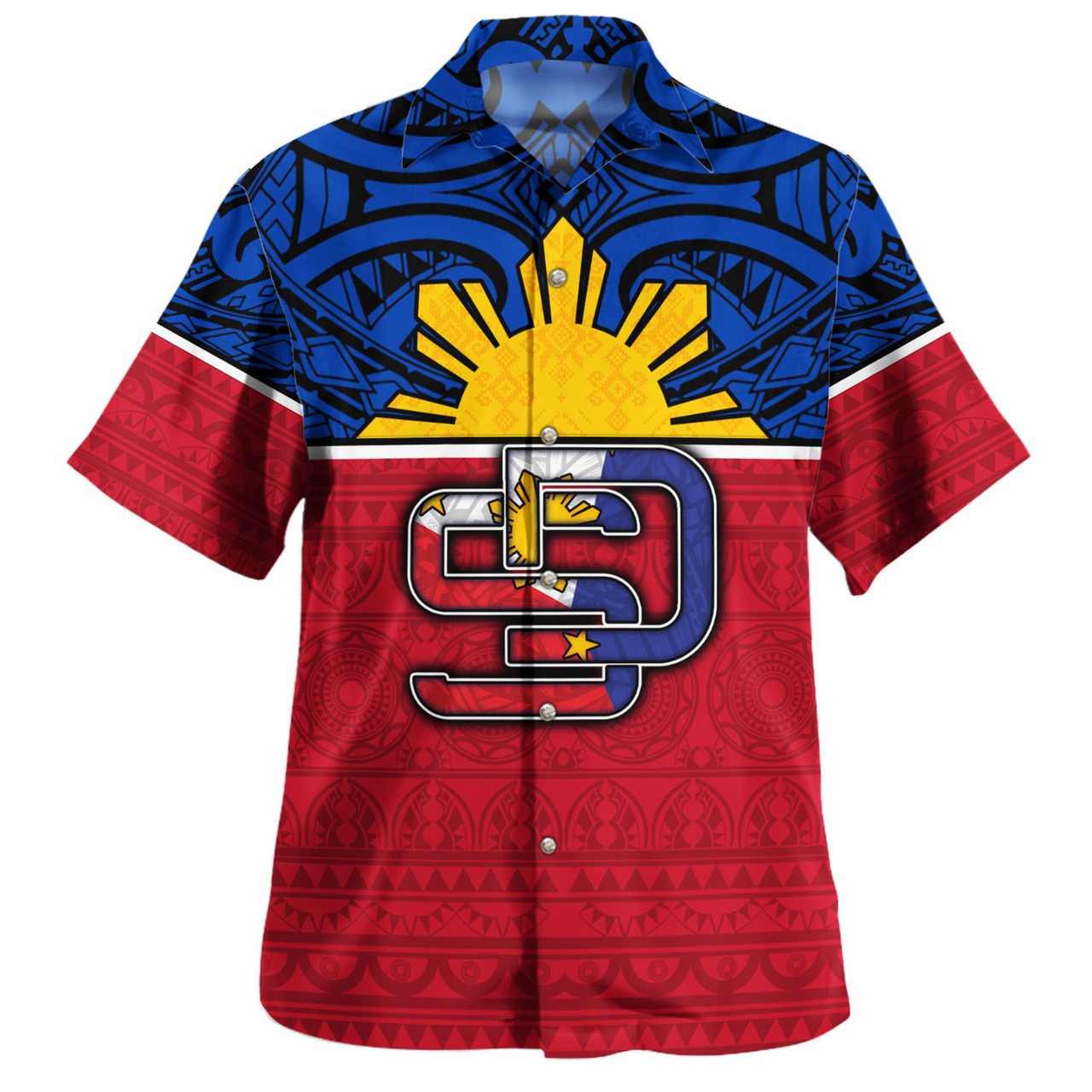 Philippines Filipinos Custom Personalised Hawaiian Shirt San Diego Tribal Patterns Style