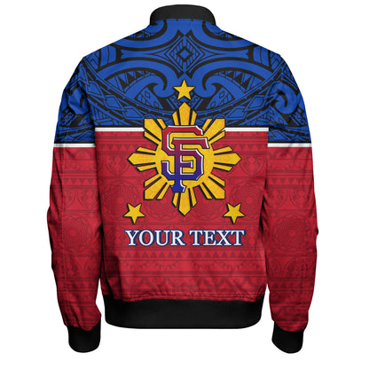Philippines Filipinos Custom Personalised Bomber Jacket San Francisco Tribal Patterns Style