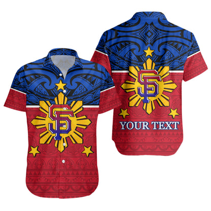 Philippines Filipinos Custom Personalised Short Sleeve Shirt San Francisco Tribal Patterns Style