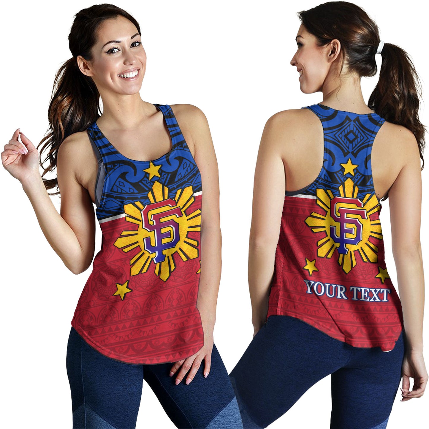 Philippines Filipinos Custom Personalised Women Tank San Francisco Tribal Patterns Style