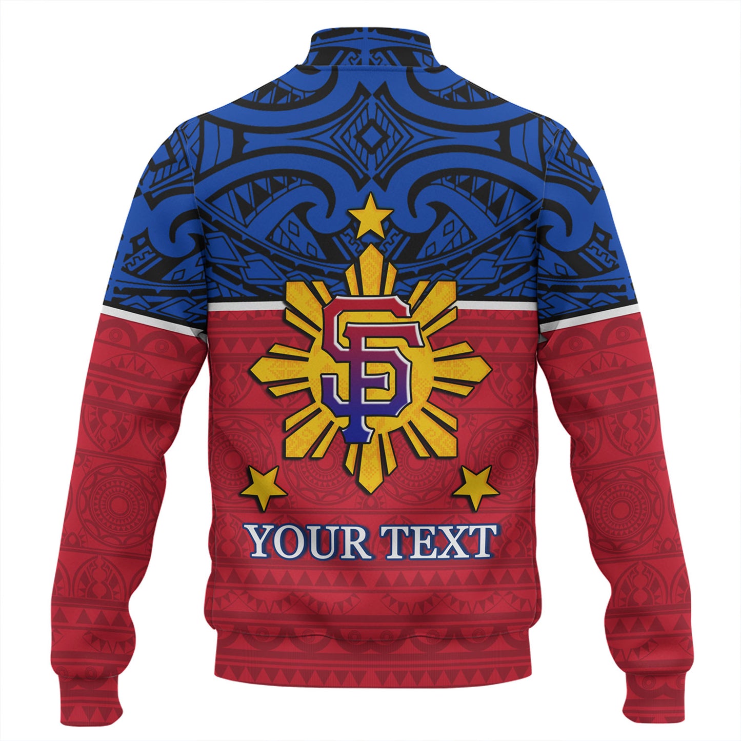 Philippines Filipinos Custom Personalised Baseball Jacket San Francisco Tribal Patterns Style