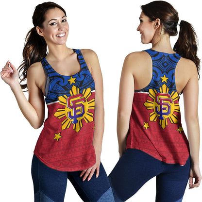 Philippines Filipinos Custom Personalised Women Tank San Francisco Tribal Patterns Style
