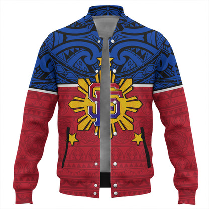 Philippines Filipinos Custom Personalised Baseball Jacket San Francisco Tribal Patterns Style