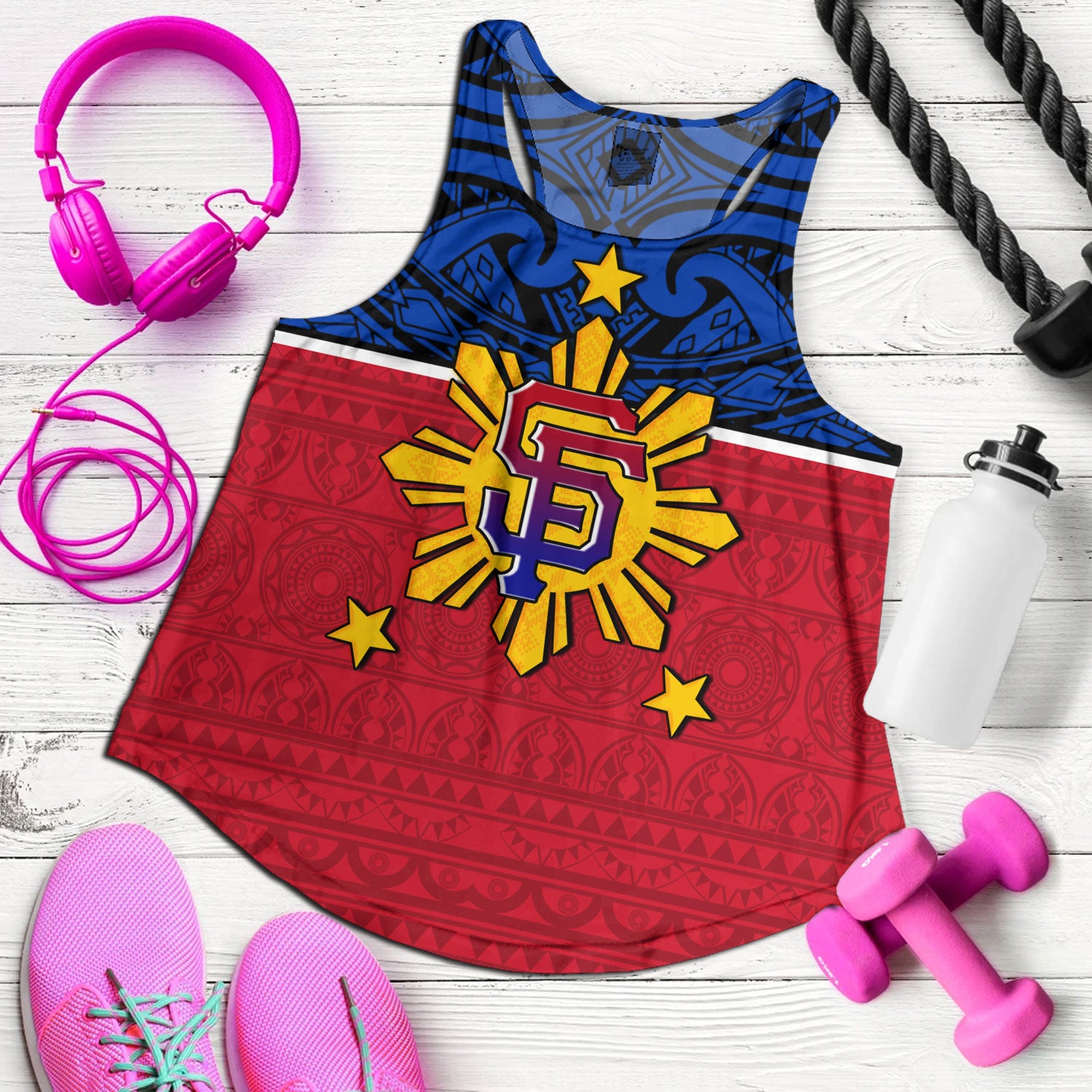 Philippines Filipinos Custom Personalised Women Tank San Francisco Tribal Patterns Style