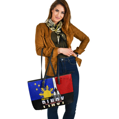 Philippines Filipinos Leather Tote Proud To Be Pinoy Rizal Park
