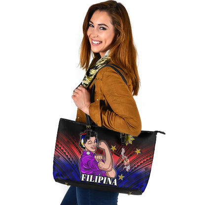 Philippines Filipinos Leather Tote Proud Filipina Style